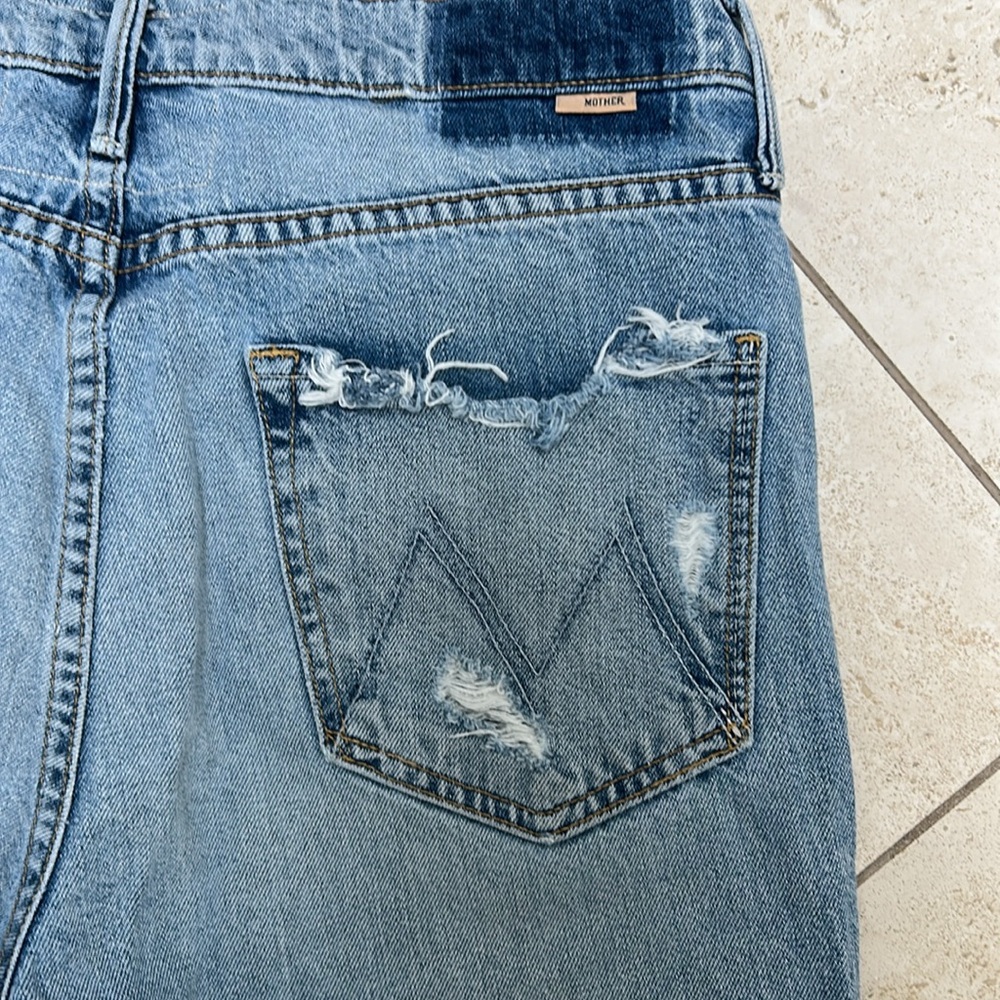 Distressed Blue Jeans - Picture 7 of 8